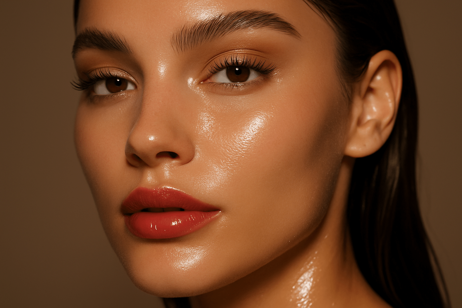 Beauty-Nahaufnahme eines Gesichts mit dem Hautbild PDRN.